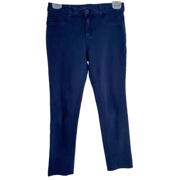 French Toast Girls Navy Blue Skinny Low Rise Five Pocket Pants Size 14 - Picture 1 of 9